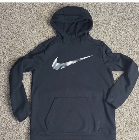 Nike Black Sweatshirt Classic Pullover Hoodie - Picture 1 of 4